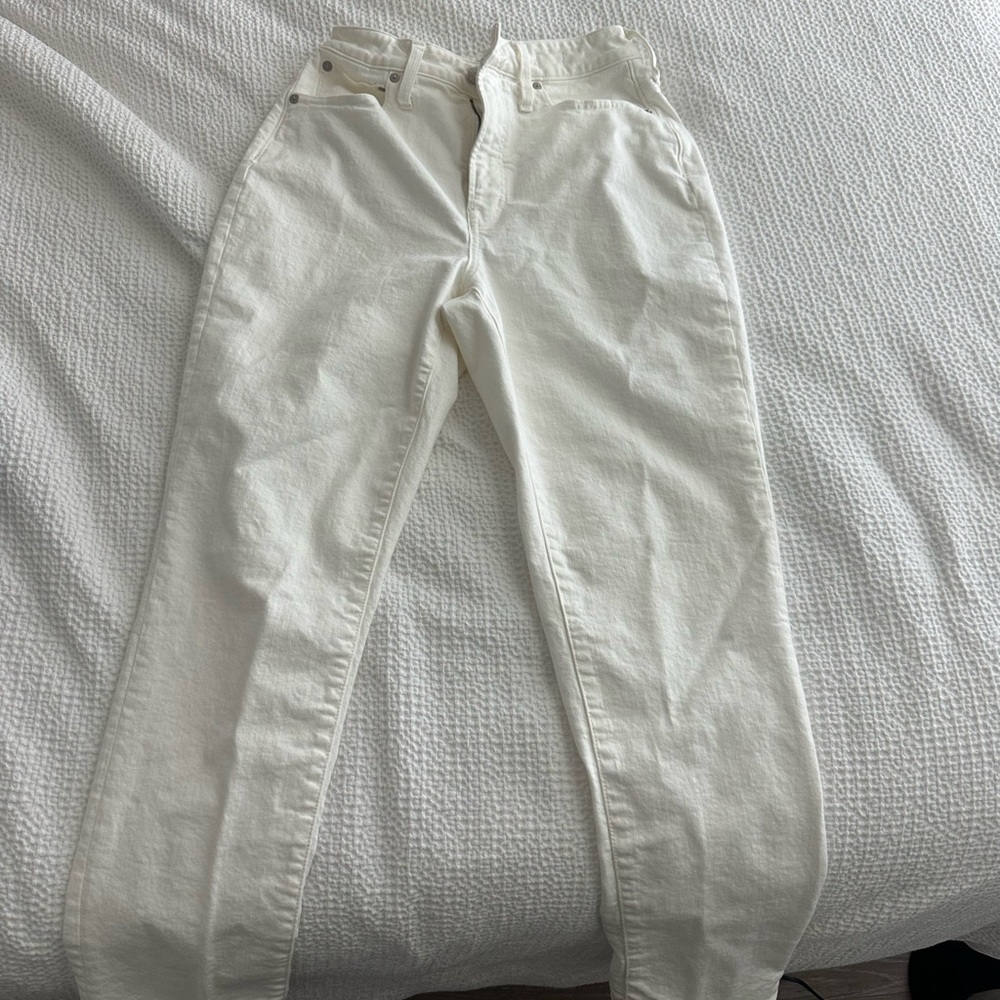 Madewell White Straight Leg Jeans